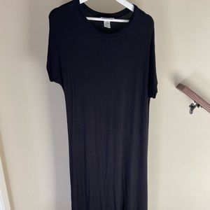 Black midi dress